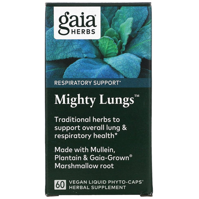 Gaia Herbs, Mighty Lungs, 60 Vegan Liquid Phyto-Caps