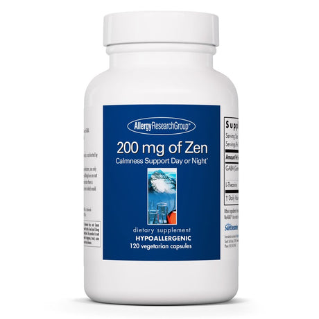 Allergy Research Group - 200 Mg of Zen - Stress Relief and Sleep Support - 120 Vegetarian Capsules