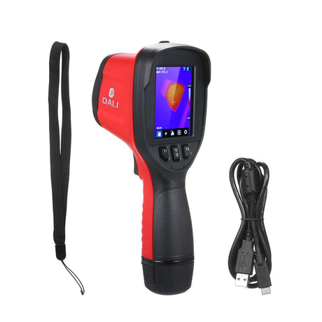 DALI Professional IR Thermal Imager 160X120 Infrared Thermal Imaging Camera 3.2-Inch LCD Screen Rechargeable Handheld Temperature Auto Tracking Free Focus Thermal Imager with 16GB Memory, 4