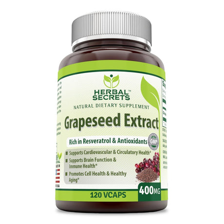 Herbal Secrets Grapeseed Extract 400 Mg 120 Capsules