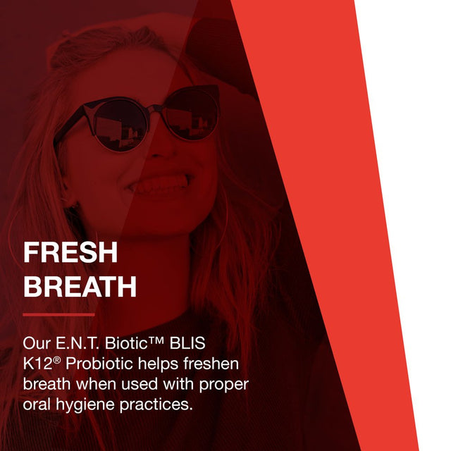 Protocol for Life Balance - E.N.T. Biotic BLIS K12 Probiotic - Promotes Healthy Oral Bacteria, Fresher Breath, Throat Health, and Immune Response Support - 60 Lozenges