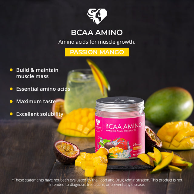 Women'S Best BCAA Amino Acids Powder, Passion Mango, 150G, 5.3 Oz