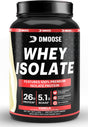 Dmoose Whey Isolate Protein Powder I 26 G Protein I 5.1G BCAAS I Gluten Free I Helps Maintain Muscle Mass & Decrease Recovery Time I Chocolate & Vanilla I 30 Servings