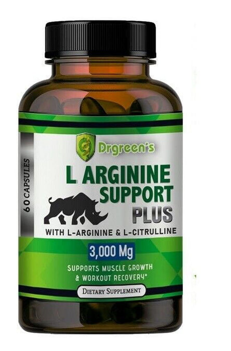 Nitric Oxide Booster Supplement L-Arginine 3000Mg Highest Potency Muscle Pump - 60 Capsules