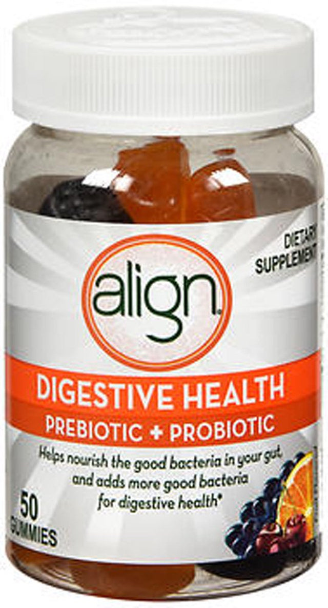 Align Digestive Health Prebiotic + Probiotic Gummies Fruit Flavored - 50 Ct