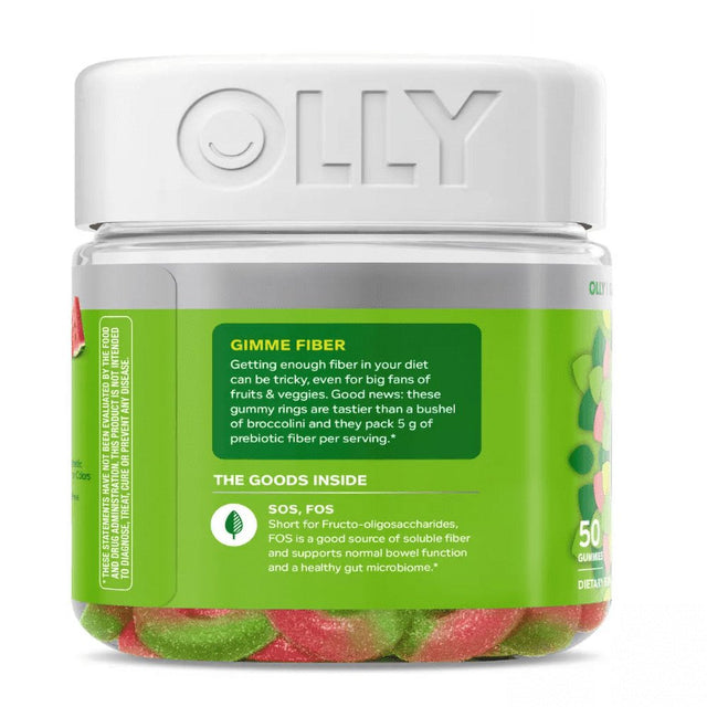 Olly Fiber Digestive Gummy Rings Gut Health (50 Gummies) *EN