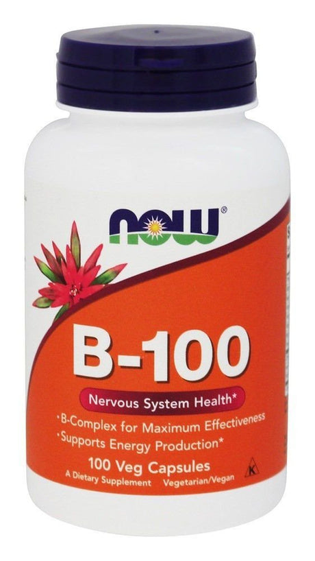 Now Foods B-100, Vitamin B-Complex, 100 Capsules