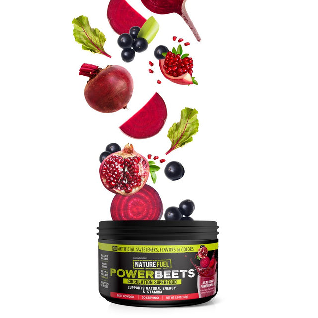 Healthy Delights, Nature Fuel Power Beets Circulation Superfoods, Acai Berry Pomegranate, 5.8 Oz, 30 Servings