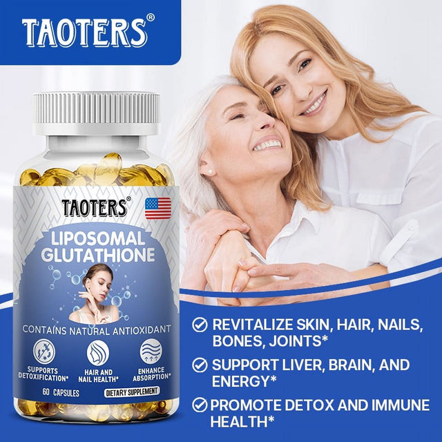 TAOTERS Liposomal Glutathione Supplement Capsules - Immune Health Support, Liver Support, Skin Support