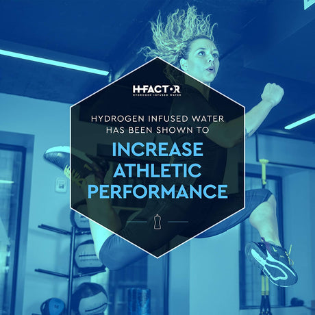 H Factor Hydrogen Water - Pure Hydrogen Infused Drinking Water for Natural Pre or Post Workout Recovery, Molecular Hydrogen Supports Athletic Performance, Delivers Antioxidants, 11 Ounce, Pack of 12