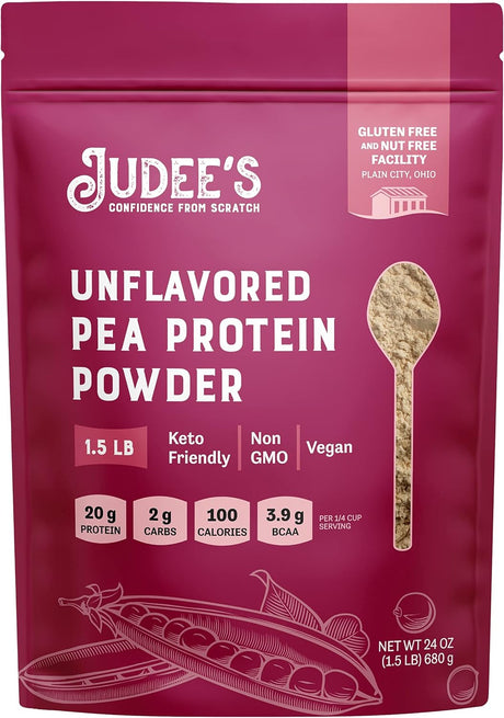 Judee'S Plant-Based Protein Powder Bundle: Pea Protein Powder (1.5 Lb) and Brown Rice Protein Powder (1.5 Lb), Keto Friendly, Non GMO, Vegan, Dairy Free, Soy Free, Dedicated Gluten & Nut Free Facility