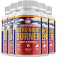 (5 Pack) Nitro Night Burner - Keto Weight Loss Formula - Energy & Focus Boosting Dietary Supplements for Weight Management & Metabolism - Advanced Fat Burn Raspberry Ketones Pills - 300 Capsules