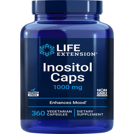 Life Extension Inositol Caps – 1000 Mg, Myo-Inositol – Mood Health, Well-Being, Glucose Metabolism, Hormone Balance – Gluten-Free, Non-Gmo, Vegetarian – 360 Capsules