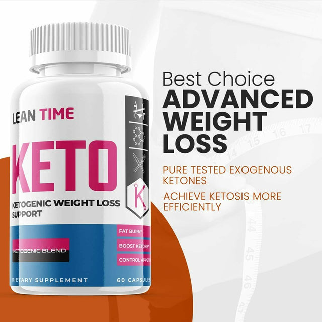 (3 Pack) Lean Time Keto - Supplement for Weight Loss - Energy & Focus Boosting Dietary Supplements for Weight Management & Metabolism - Advanced Fat Burn Raspberry Ketones Pills - 180 Capsules