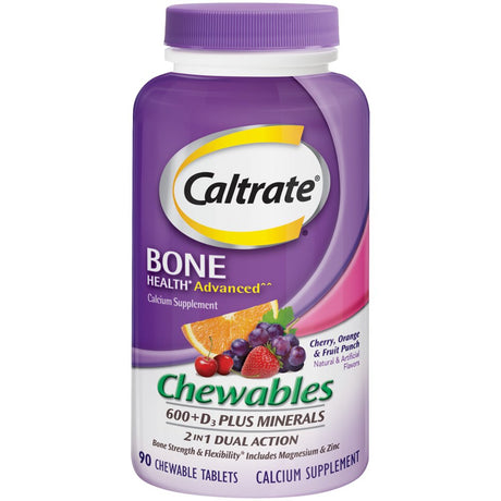 Caltrate Chewables Calcium Vitamin D Supplement - 90 Count