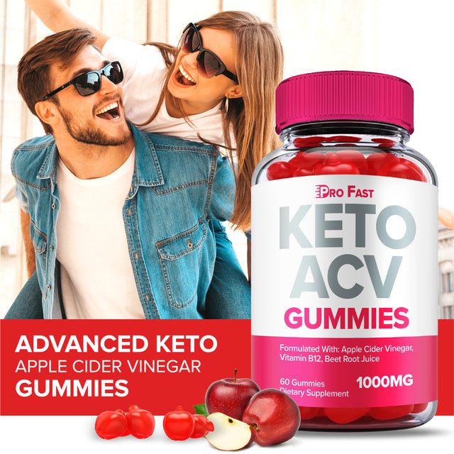 PRO FAST KETO ACV Gummies Apple Cider Vinegar 60 Gummies