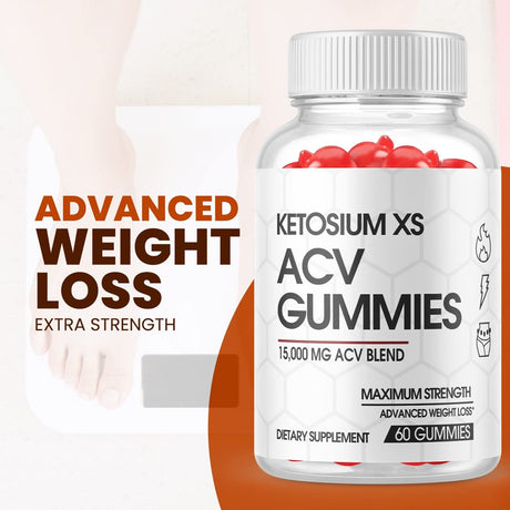 (1 Pack) Ketosium XS ACV Gummies - Supplement for Weight Loss - Energy & Focus Boosting Dietary Supplements for Weight Management & Metabolism - Fat Burn - 60 Gummies