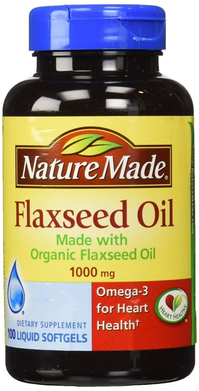 Nature Made Nat Made Flaxseed Oil 1000Mg 100 Sg, Pack of 6