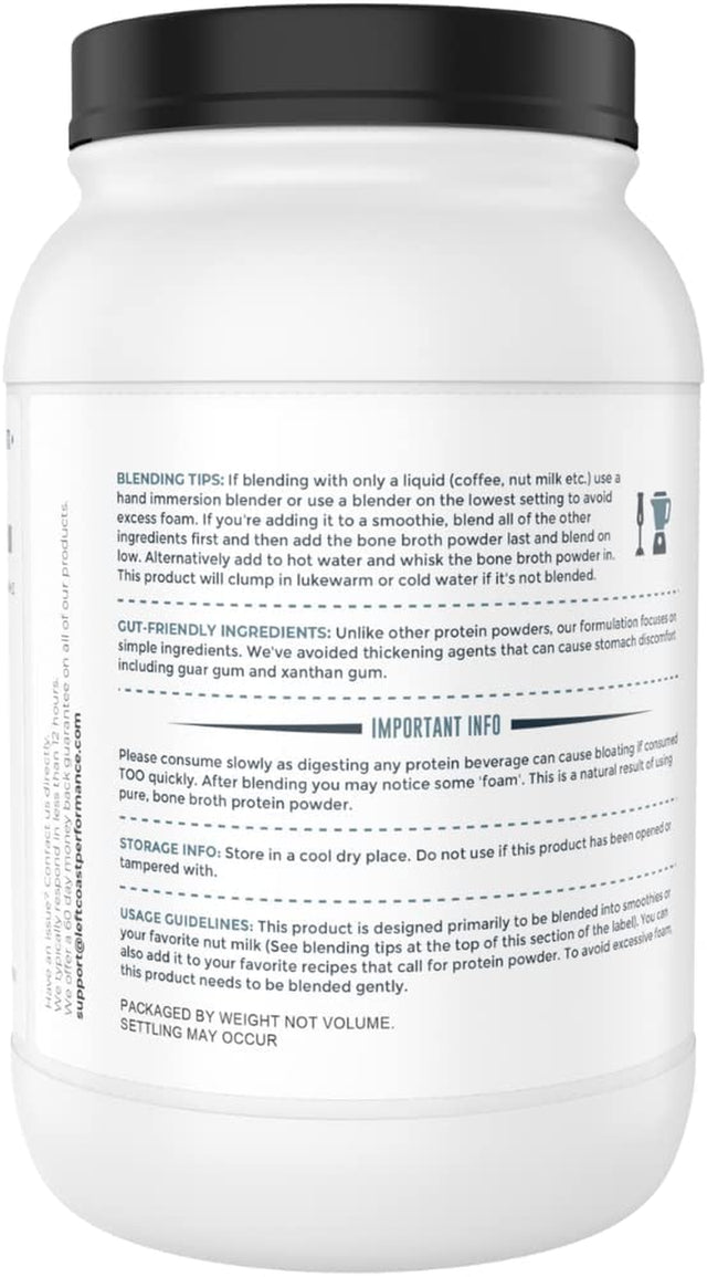 Bone Broth Powder, 2Lb Pure Grass Fed Beef Bone Broth Protein Powder. Unflavored, Contains Collagen, Glucosamine & Gelatin, Paleo, Keto, Gut-Friendly, Non-Gmo, Dairy Free. 32Oz