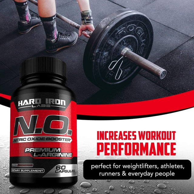 N.O. Nitric Oxide Booster with L-Arginine, L-Citrulline, Beta Alanine, AAKG - Non-Gmo, Gluten-Free, Vegan - Pre-Workout Supplement for Muscle Growth, Stamina, Energy, Pumps, Vascularity - 120 Capsules