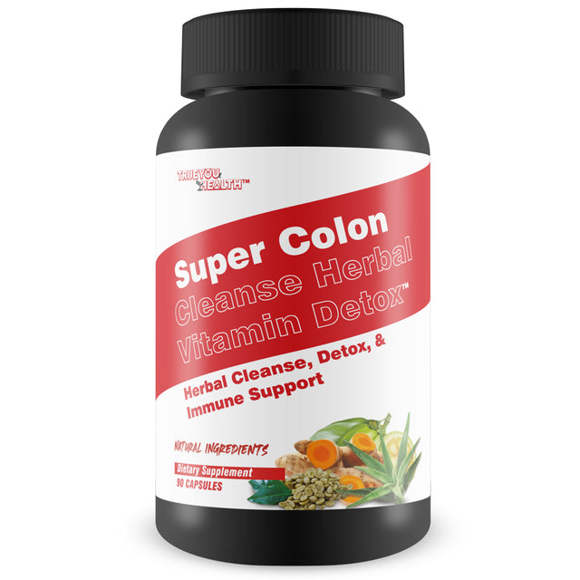 Super Colon Cleanse Herbal Vitamin Detox - Herbal Cleanse, Detox, & Immune Support - Promote Healthy Digestion & Constipation Relief with Psyllium & Magnesium Oxide - Weight Loss Cleanse