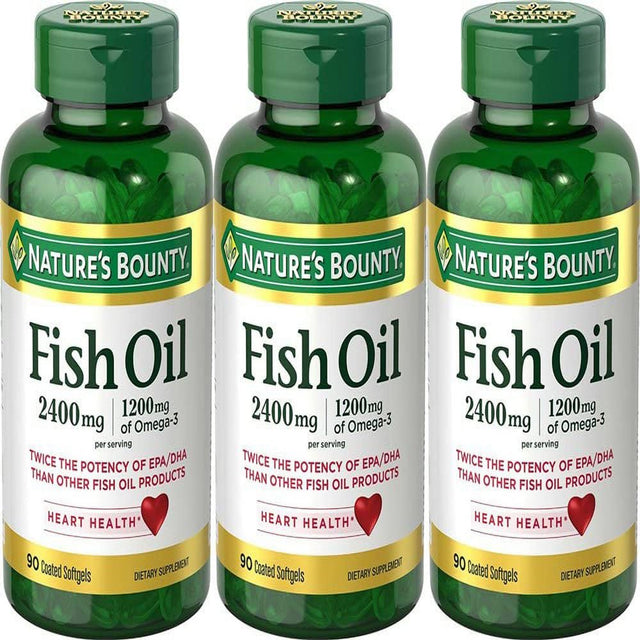 Nature'S Bounty Fish 2400 Mg Oilsoftgels, 270 Count (3X90Ct)