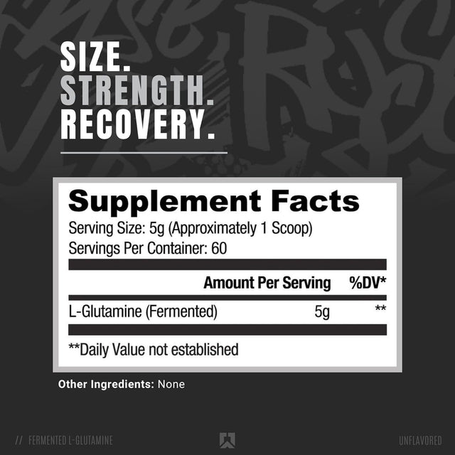 Ryse Element Series Fermented L-Glutamine Amino-Acid | Muscular & Cellular Recovery & Hydration | Gut, Intestinal, & Immune Health | 60 Servings