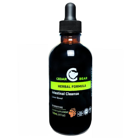 Cedar Bear - Intestinal Cleanse - Liquid Herbal Supplement That Moderates the Environment of the Digestive System, Allowing Beneficial Flora to Flourish 4 Fl Oz / 120 Ml