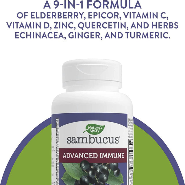 Nature'S Way Sambucus Advanced Immune Made with Clinically Tested Epicor 80 Capsules