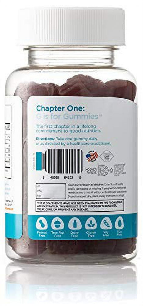 Zahler - Chapter One Immune Support Gummies for Kids with Vitamins C, Zinc & Black Elderberry (60 Flavored Gummies) Kosher Immunity Vitamin C & Elderberry Gummies for Kids & Adults - Made in USA