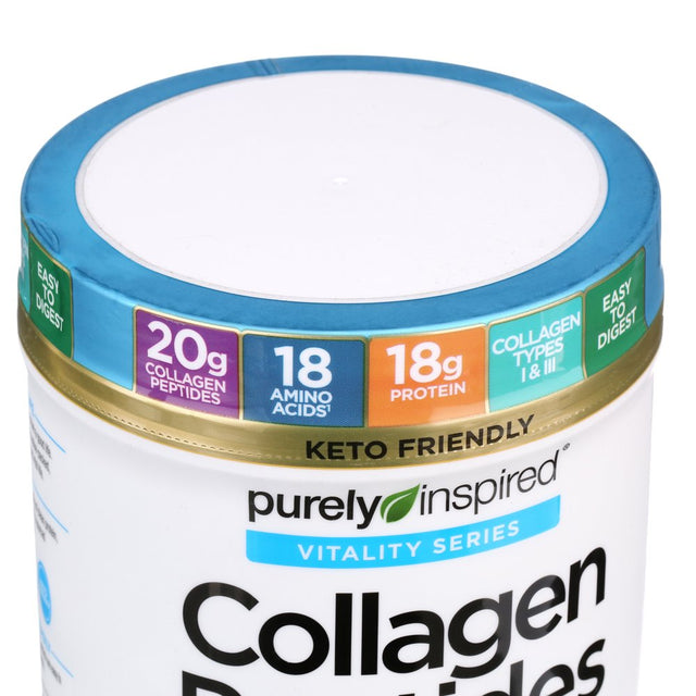 Purely Inspired Collagen Peptides Powder with Biotin, Chocolate, 1.26 Lbs, 23 Servings