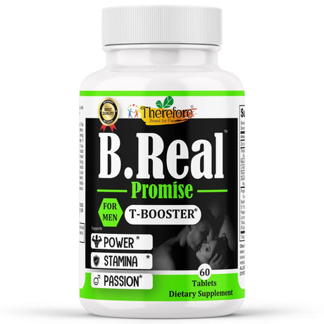 B.Real Promise Testosterone Booster Supplement, Male Sexual Enhancing 60 Tablets by Therefore