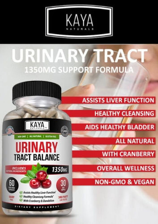 Urinary Tract Balance 1350 Mg 60 Capsules, Urinary Tract Cleanse, Bladder Health, UTI Support