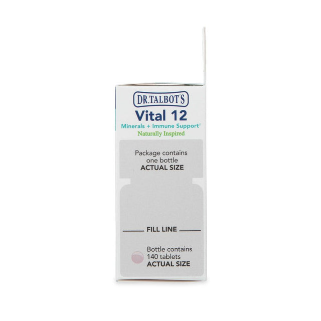 Dr. Talbot'S Homeopathic Vital 12, Minerals and Immune Support with Zinc and Elderberry, 140 Tablets