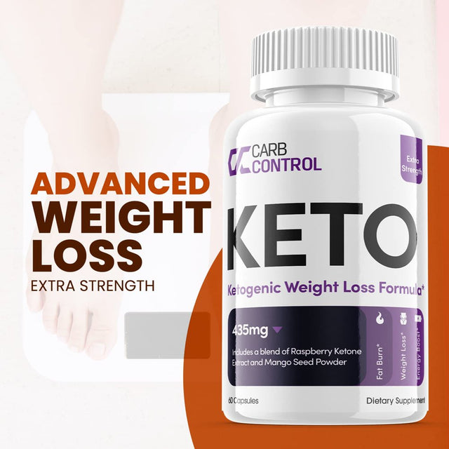 Carb Control Keto - Ketogenic Weight Loss - Energy & Focus Boosting Dietary Supplements for Weight Management & Metabolism - Advanced Fat Burn Raspberry Ketones Pills - 120 Capsules (2 Pack)