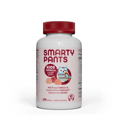 Smartypants Kids Cherry Berry Multi & Omega 3 Fish Oil Gummy Vitamins with D3, C & B12 - 120 Ct