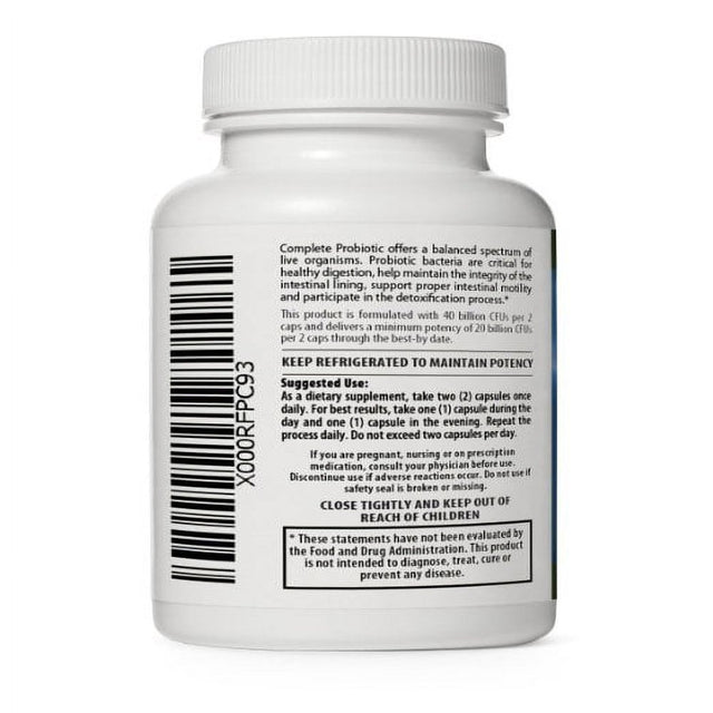 Pinnacle Nutrition 40 Billion Cfus Probiotics - Lactobacillus Acidophilus Premium Digestive Supplement to Reduce Gas, Bloating, & Constipation in Men, Women. 60 Capsules, Moneyback Guarantee Included