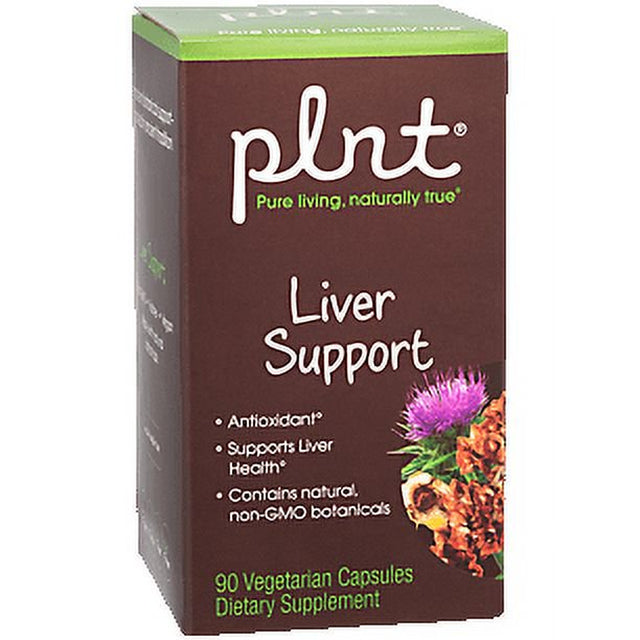 Plnt Liver Support - Contains Natural, Non-Gmo Botanicals - Antioxidant That Supports Liver Health Gluten & Dairy Free (90 Veggie Capsules)