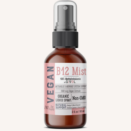 GIVOL Vegan Methylcobalamin- Vitamin B12 Liquid Mist 5,000Mcg