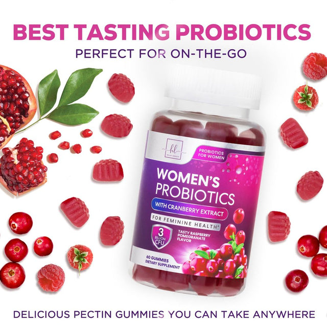 Hello Lovely! Probiotics for Women - Multi Strain Womens Probiotic Gummy W/Cranberry for Vaginal, Digestive, Ph & Immune Health Support, 3 Billion CFU Prebiotic & Probiotic Supplement - 60 Gummies