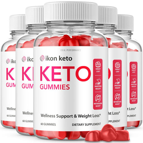 (5 Pack) Ikon Keto Gummies Ikon Keto ACV Gummies (300 Gummies)