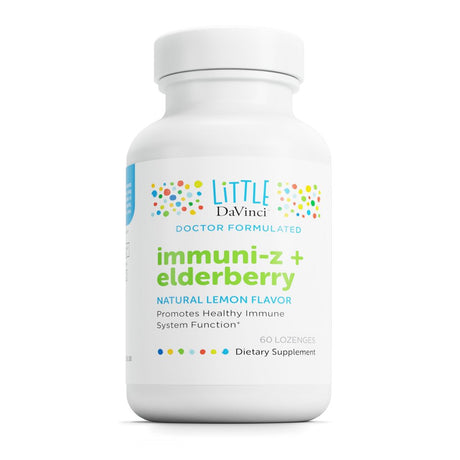 Little Davinci Immuni-Z + Elderberry - Support Immune Health* - Lemon Flavor - 60 Lozenges