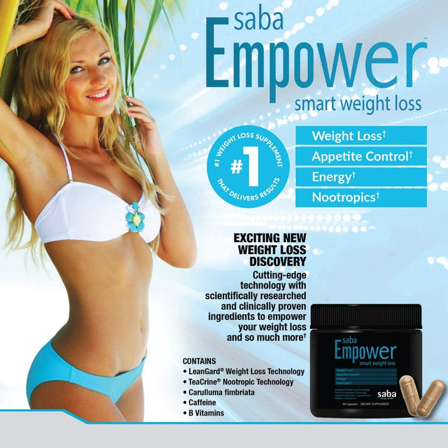 Saba Empower Smart Pills-Weight Loss, Appetite Suppressant, Fat Burner, Boost Energy, Better Mood, More Focus