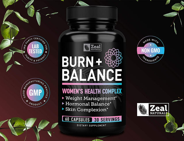 Zeal Naturals Weight Loss Support for Women + Daily Balance Vitmains (Iron, Vitamin D, Setria®, Folate) Premium Diet Support Pills for Women+ Multivitamin and Hormone Support