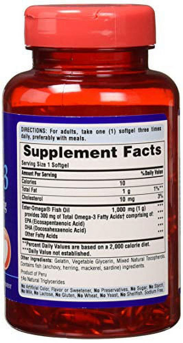 Puritans Pride Omega-3 Fish Oil 1000 Mg, 100 Count