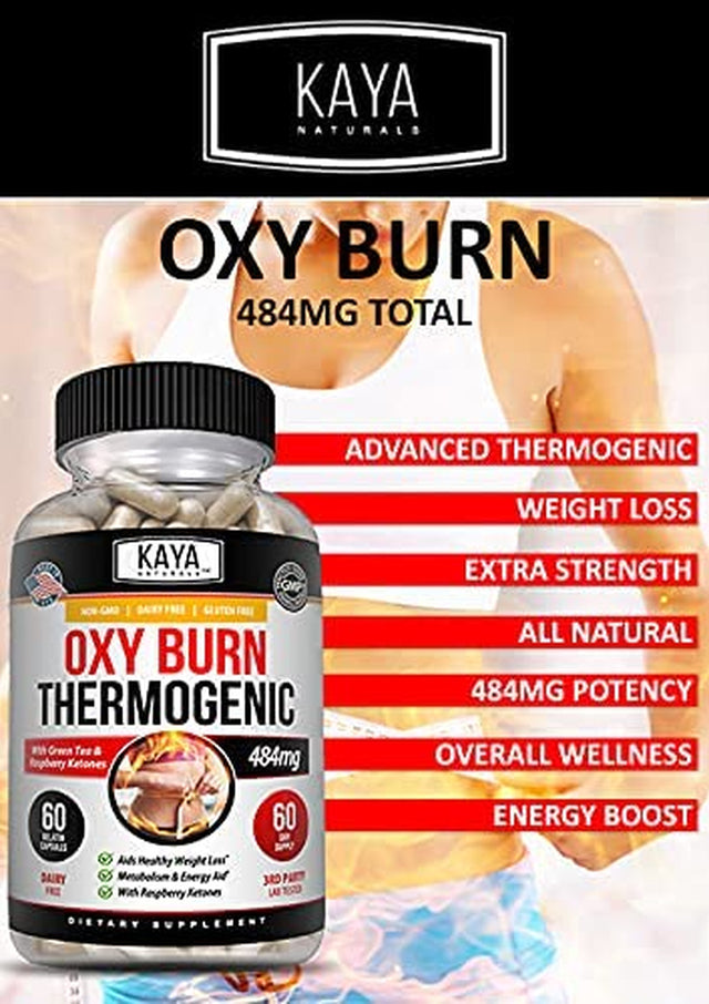 Kaya Naturals Oxy Burn - Weight Loss Pills for Women & Men - Appetite Suppressant Supplement - Supreme Fat Burner - Powerful Thermogenic Diet Pills - Natural Energy Boost - 60 Count