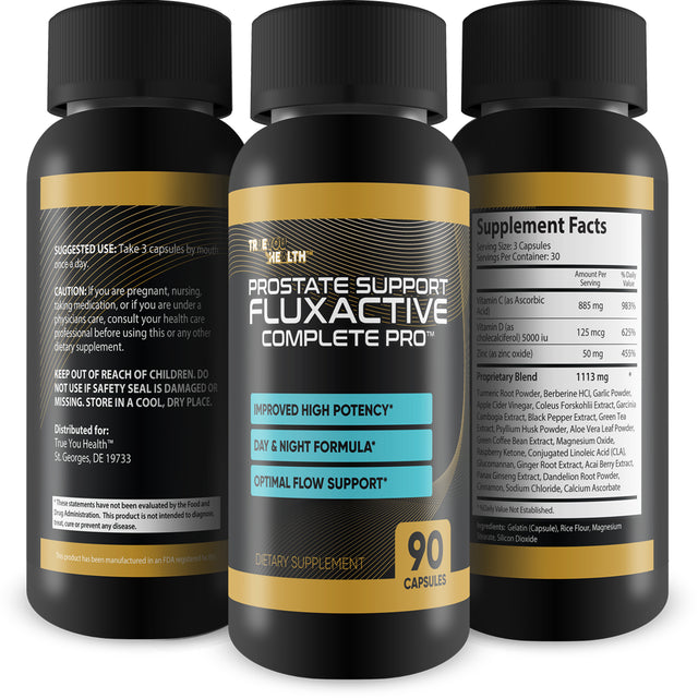 Prostate Support Fluxactive Complete Pro - Premium Prostate Formula with Panax Ginseng – Promote T Prostate Health for Men’S Health & Wellness - Aid Blood Flow & Stamina - Prostate Supplements for Me