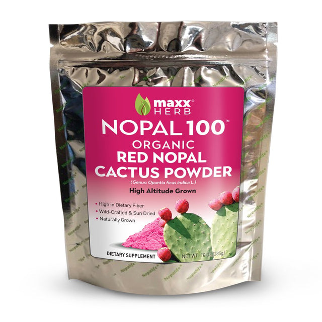 Maxx Herb Red Nopal Cactus Fruit Powder, High in Fiber, 10Oz 3 Pack