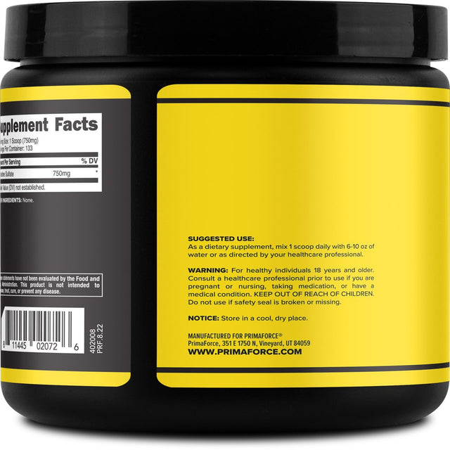 Primaforce Agmatine Sulfate Powder Supplement, 100 Grams, for Nitric Oxide and Performance