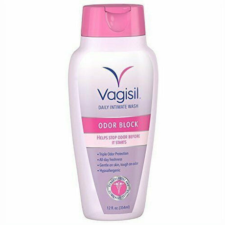 Vagisil Feminine Wash Odor Block Protection, Sensitive Skin, 12 Oz, 5-Pack